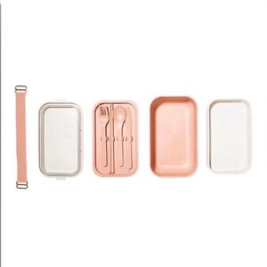 Our Place Layered Bento Lunchbox with Utensils